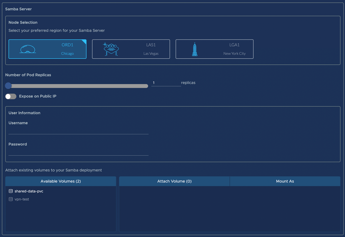 The standard Samba configuration options